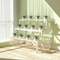 Floor-Standing Multi-Tier Plant Stand Space-Saving Multi-Level Planter Stand Sturdy Construction Flower Rack Stable framework for Gardeners, Homeowners, Apartment Dwellers, Indoor, Living Room, Balcony, Corner