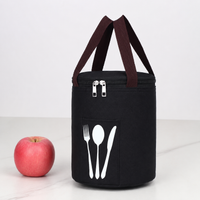 Insulated Bag, Waterproof, Lunch Bag, 22x18cm, Cooler Bag, Cold & Heat Retention, With Zipper, Office, Picnic, For Bento