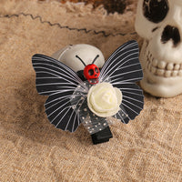 Halloween Skull Butterfly Wing Hair Clip