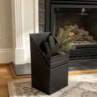 Iron Firewood Storage Bucket with Handle