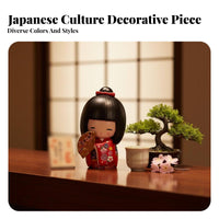 Japanese Kimono Doll Adorable Design Japanese Kimono Girl Figurine Cute Girl Decoration Decorative Kokeshi Design Doll Great