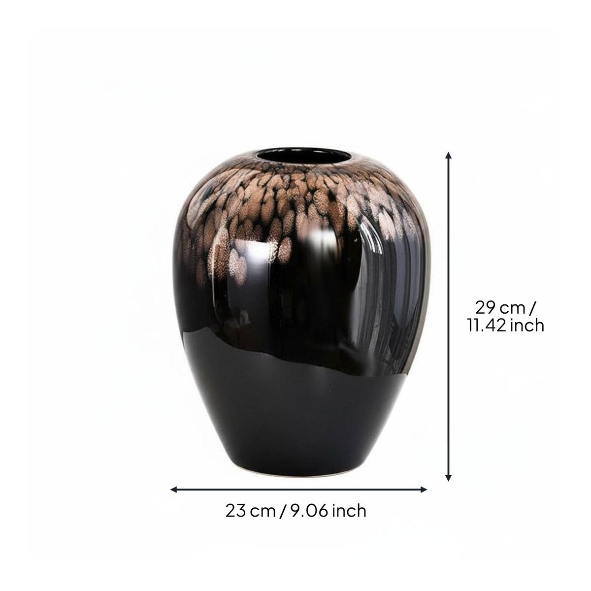 Gradient Glass Vase European Style Modern Art Vase Luxurious Design Tabletop Ornament for Entryway