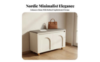 Padded Seat Cushiall-in-All-in-Oned Entryway Stool Multi-Functional Cushiall-in-All-in-Oned Storage Bench Multifunctional Shoe Cabinet Modern Design for Homeowners, Apartment Dwellers, Hallway, Mudroom, Living Room, Bedroom