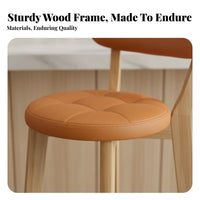 Wooden Counter Stool with backrestrest Modern Design Upholstered barstoolstooltool with backrest