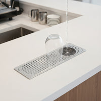 Embedded Cup Washer Built-in Countertop Cup Washer Low-Profile Drinkware Rinser for Baristas, Bartenders, Coffee Bar, Cafe, Kitchen Sink