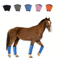 Horse Leg Fly Protection Sleeves - Anti-Bite Mesh Leg Guards for Equestrian Use