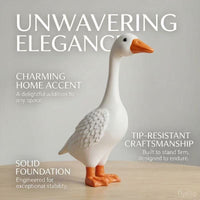 跨境创意个性热销Giddy the Porch Goose Statue大鹅鸭子摆件树脂