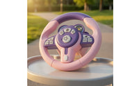 360-Degree Rotating Toy Steering Wheel with Strap Multifunction Car Steering Wheel Toy Light and Sound Realistic for Toddlers, Kids, Road Trips, Playroom