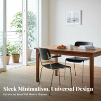 Stackable Woven Chair Minimalist Design Armchair with Armrests Mid-20th-Centuryera Modern Design for Homeowners, Adults, Kitchen