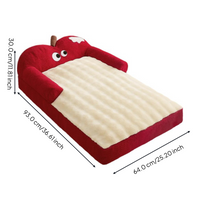 Dog Bed, Removable Cover, Calming Pet Sofa, Non-Slip, Warm