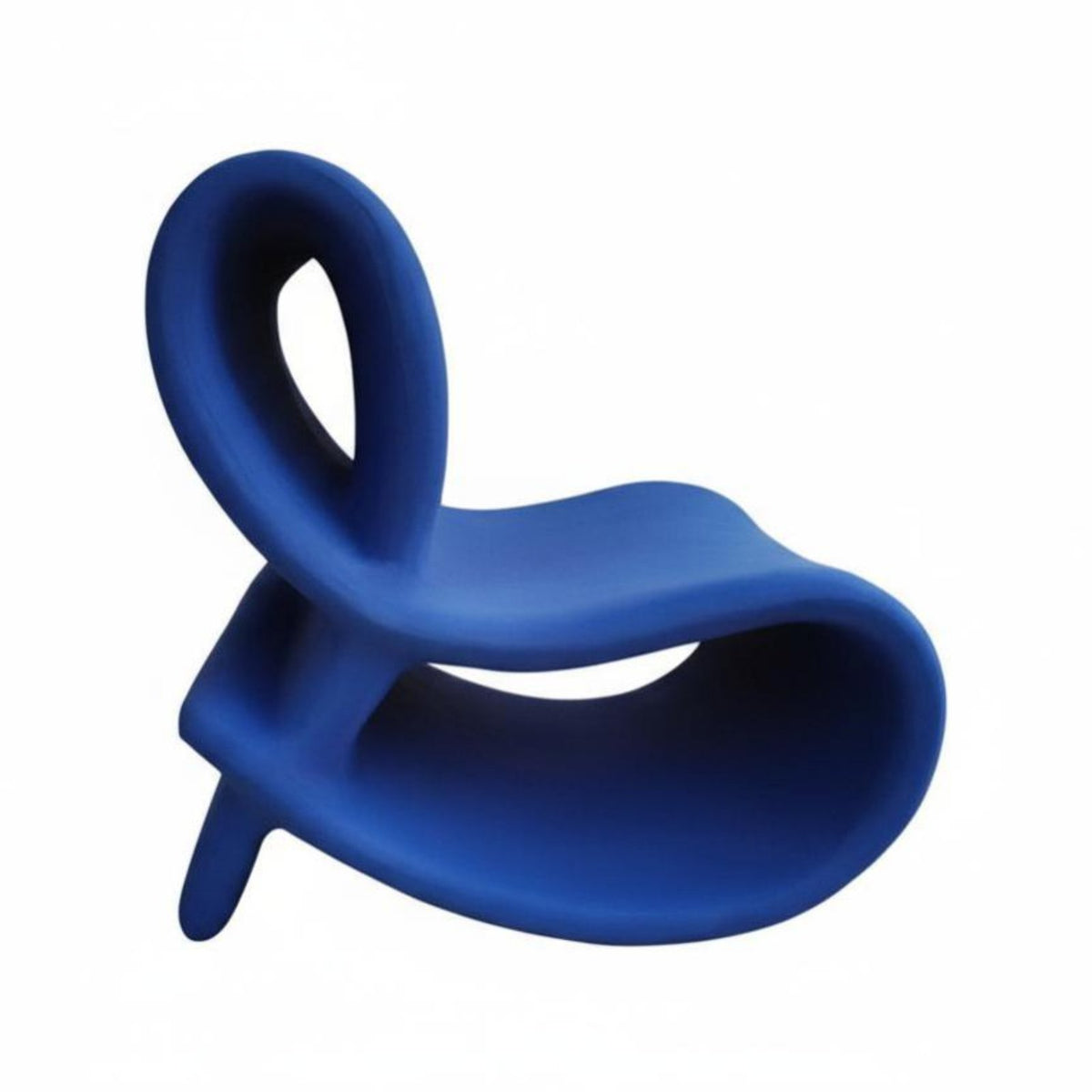 Sculptural Loop Chair Hollow Backrest Single Sofa Curved Shape Modern Design for Interior Designers