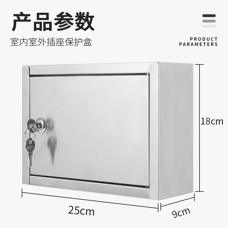 Medium Wall-Mounted Stainless Steel Milk Box with Lock