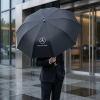 Manual Open Straight Shaft Umbrella Sleek Umbrella with Shoulder Strap Waterproof Long-Lasting for Commuters