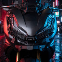 Metal Headlight Grille Guard Rigid Headlight Guard with Mounting Bracket Safeguarding Rugged for Motorcyclists