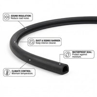 Automotive Rubber Sealing Strip for Cars, Weather Seal Rubber Sealing Strip for  #variant:Waterproof Groove Large D-type