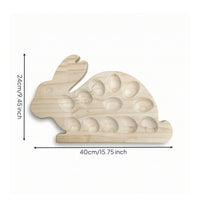 Wooden Egg Holder Farmhouse Wooden Egg Tray Solid for Kitchen