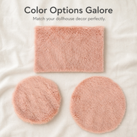 Dollhouse Miniature Plush Carpet Winter Floor Mat for Living Room Bedroom DIY Mini Furniture Model Accessories