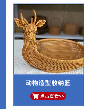 Woven Willow Storage Tool Box with Rattan-Look Handle for Shopping, Picnic, and Organizing Miscellaneous Items