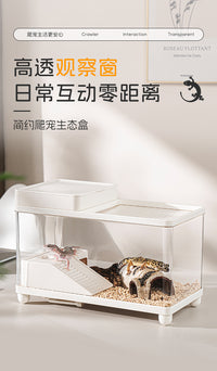 乌龟饲养缸家用生态造景爬宠饲养箱小型豪华爬台底部排水专用鱼缸