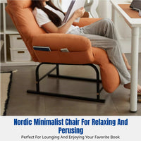 Ergonomic Lazy Chair, Foldable Recliner, Office & Home Lounge Chair, Adjustable Armrest, Comfortable Seating