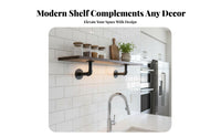 Adhesive Floating Shelf No-Drill Storage Solution Minimalist Design for Bathroom