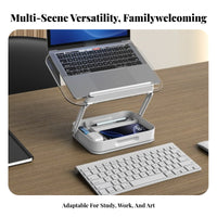 Adjustable Desktop Bookrest 360° Rotating Base Book Holder Multi-Functional