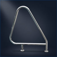 Stainless Steel Pool Ladder Handrail Surface Mounting Pool Handrail Strong Hardware Polished for Contractors, Swimming Pools, Poolside