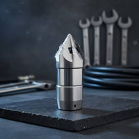Rotating Drain Nozzle Compact piping Cleaning Nozzle Rust Resistant for Plumbers, Sewer Jetting