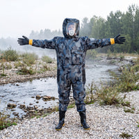 Bee Suit with Hood One-Piece Beekeeping Suit with Gloves Professional for Colony Inspection