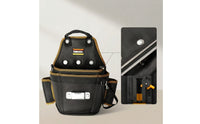 Compact Waist Tool Pouch with Rotating Buckle Long-Lasting Hanging Tool Pouch with Side Pockets Portable Lightweight for Ladder Work, Home Improvement