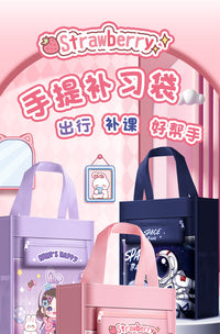 Cartoon Canvas Storage Bag for School Supplies