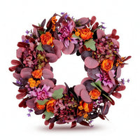 Artificial Flower Wreath Spring Decoration Vibrant for Entryway, Wall Decor