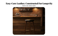 Wooden Bar Chair with Backrest Ergonomic Counter Seating Easy Assembly for Cafe