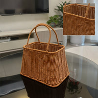 Woven Storage Basket with Handles Hand-Carry for Gift Presentation