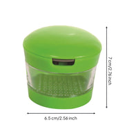 Mini Garlic Press Clear Cup Garlic Press with Container ABS Plastic