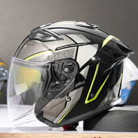 RSV New Motorcycle Three-Quarter Helmet with Dual Visors, All-Season, A-Class R05 Upgraded