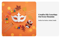 DIY Project Unpainted Paper Pulp Mask Creative Fun Blank Paper Pulp Masquerade Form Lightweight Craft Supply Assorted Designs for Children, Teachers, Kindergarten, Halloween Events, Stage Performance, Theatrical Productions