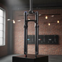 Front Damping Fork Shockproof Fork with Straight Steerer Strong for Mountain Bikers, Trail Riders