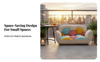 Convertable Cushioned Floor Sofa Foldable Design Household Furniture Space-Saving Versatile for Students, Bedroom, Dorm Room
