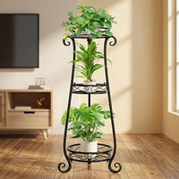 Plant Stand for Indoor Plant Display in Living Room, 3 Tier Heavy Duty Outdoor Metal Rack, Anti-Rust Plant Pot Stand Indoor, Easy Disassembly