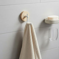 Walnut Garment Hanger Simple Installation Walnut Wood Hook Waterproof Heavy Duty Wall Peg for Renters, Bedroom