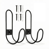 2 Pieces Wall-Mounted Hose Storage Space Saving Holder Rust Proof for Shed