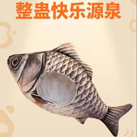 搞怪鱼头套帽子创意毛绒玩具抖音同款派对表演道具可爱整蛊头饰