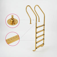 5-Step Pool Ladder Stainless Steel Pool Ladder with 5 Steps No-Tool Installation