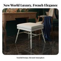 Upholstered Makeup Seat French design Vanity Stool Elegant Design for Living Room