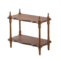 Wooden Shelf with Two Tiers Sturdy Vintage Wood Shelf Multifunctional