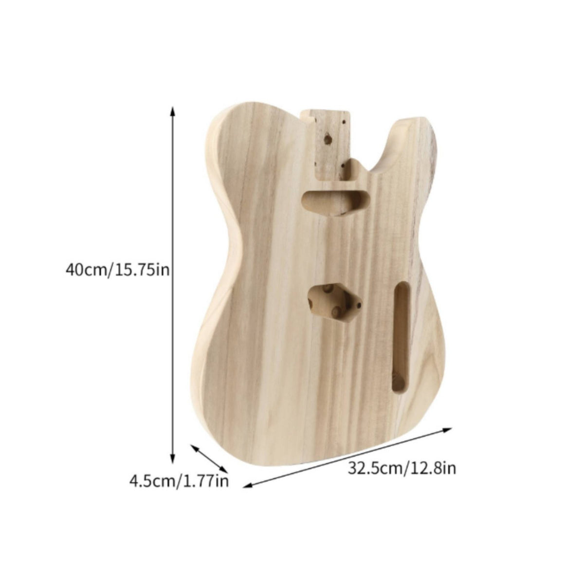 Paintable T-Style Design Guitar Body Wooden Instrument Parts for Repair