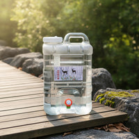 Transparent Portable Water Tank with Handle Square Water Container with Tap Leakproof Food-Grade for Campers, Camping