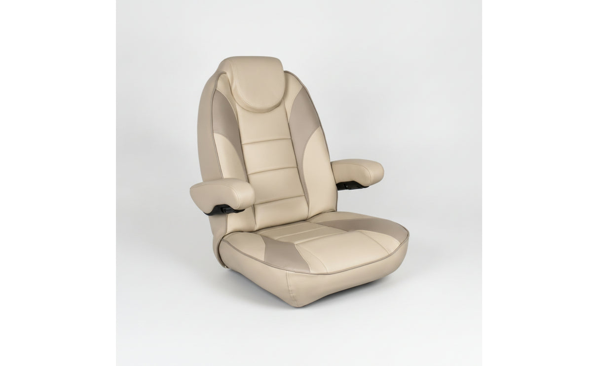 Marine Driver Seat Thick Helmsman Chair with Armrests High-Back Boat Chair for Captains
