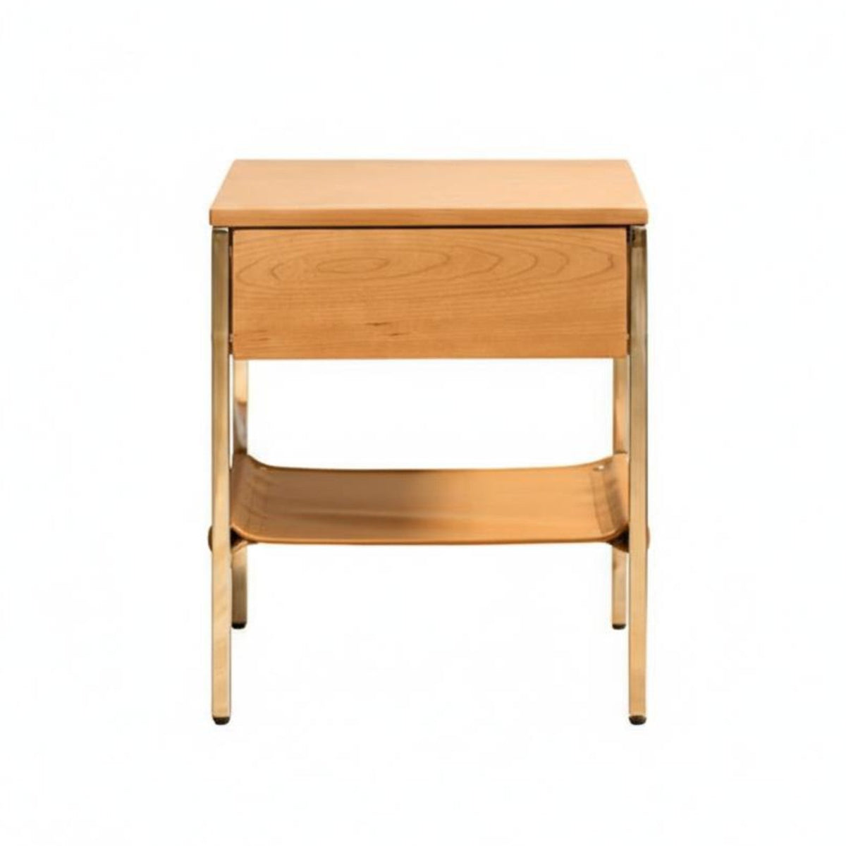 Single-Drawer End Table Modernist Inspired Nightstand space-saving Size for Living Room